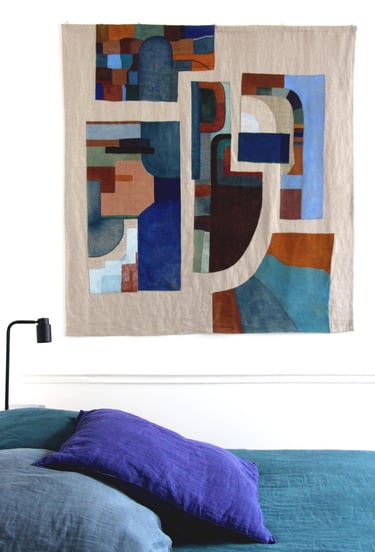 peinture textile grand format tenture