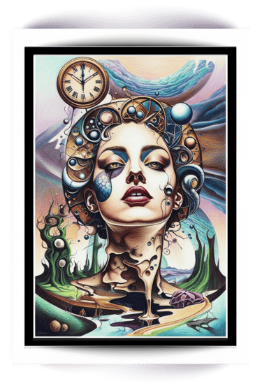 Finished coloring page paradise Bird Booklets in Surreal style 