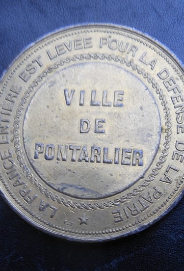 médaille ville de pontarlier guerre de 1870 corps d'armée bourbaki