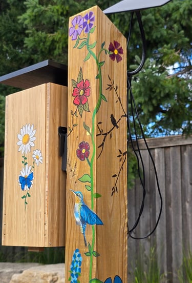 a birdhouse painting upgrade