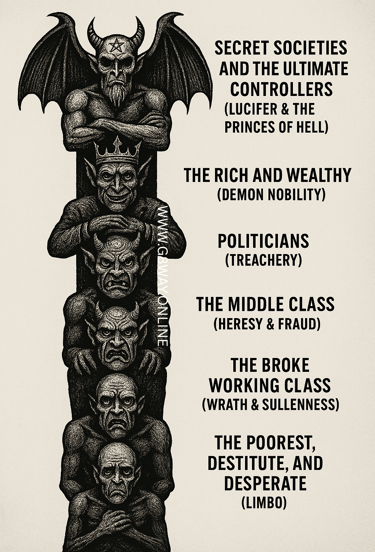 EARTHS HELLISH HIERCHY TOTEM POLE