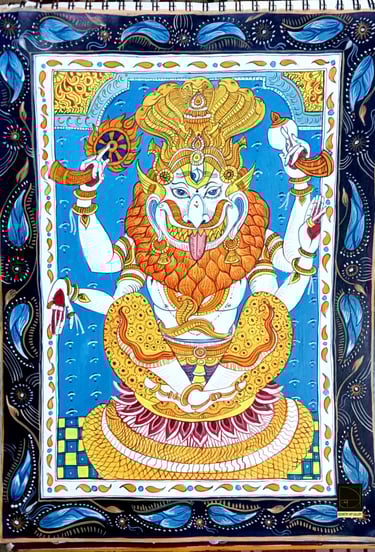 pattachitra art of indian god narsimha
