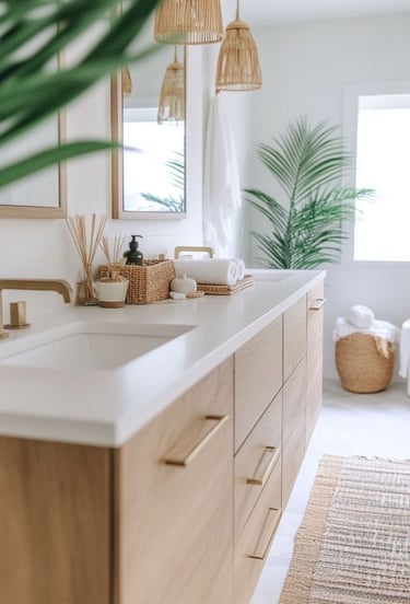 modern banyo tasarımı uygulanmış iç mekân