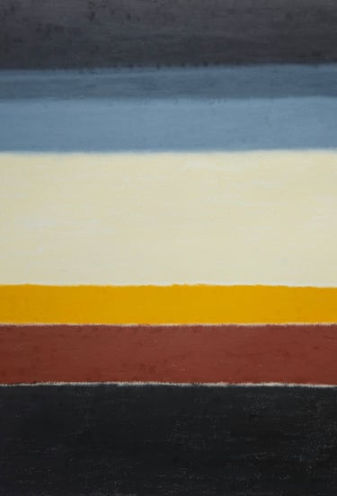 Landscape Drawing by Tim Grosvenor, a pastel on paper featuring a serene, minimalist horizon created
