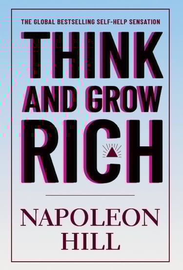 a book cover of think and grow rich
