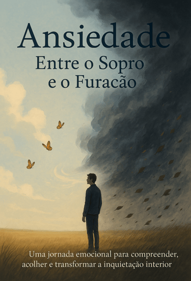 Capa do e-book Ansiedade: Entre o Sopro e o Furacão — guia de controle da ansiedade