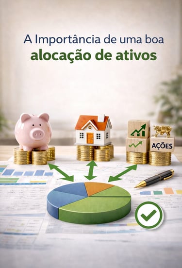 Essa imagem representa a importância de uma boa alocação de ativos