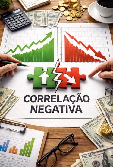 Essa imagem representa a correlação negativa