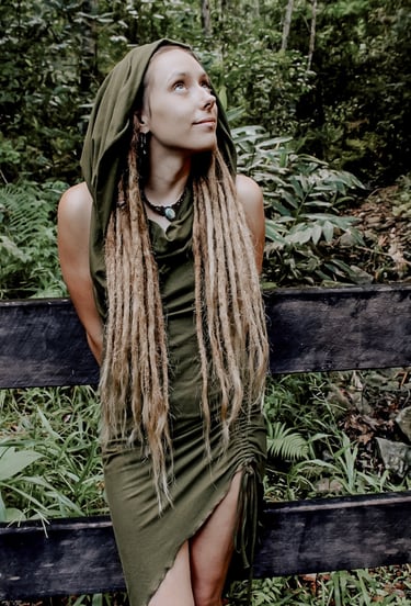 a woman with dreadlocks