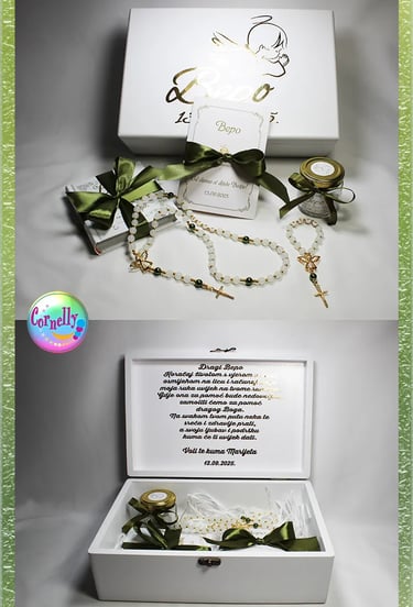 personalizirani Poklon komplet za krštenje Cornelly