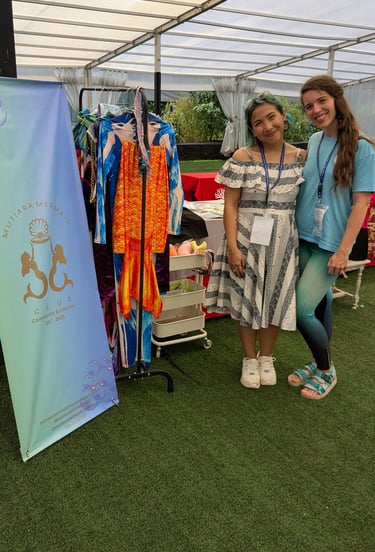 Imela and Corinna meeting the first time at the Jakarta convention in 2025