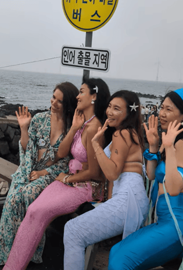 mermaid participants at a mermaid festival in Jeju 2025