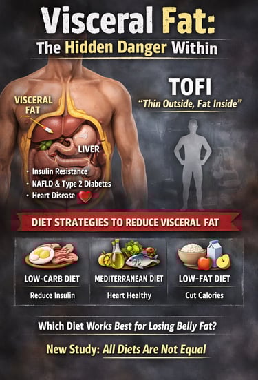 Best Diet for Visceral Fat Loss: Low-Carb vs Mediterranean (What Science Really Shows)