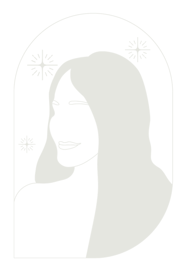 a woman with a white veil and a star in the background