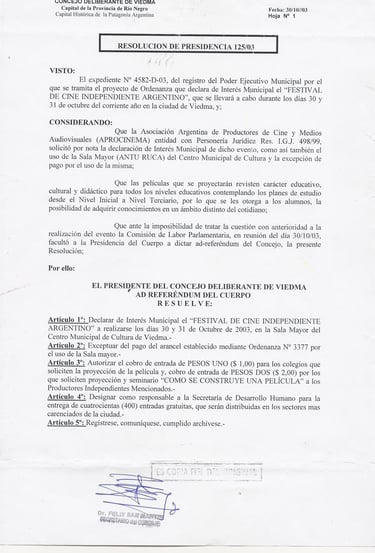 Interes Municipal de la Ciudad de Viedma - Rio Negro