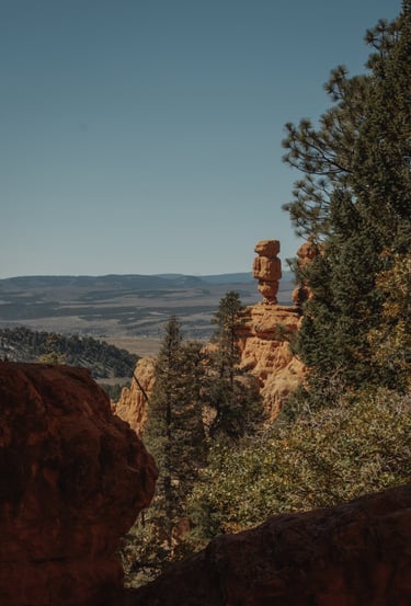 hoodoo rock formation in the mountains of Utah