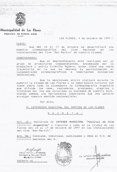 Declaracion de Interes Municipalidad de la Ciudad de Flores - Bs. As.