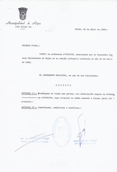 Decreto del Honorable Consejo Deliberante de la Ciudad de Rojas - Bs. As.