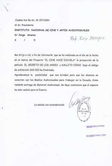 Carta Escuela Normal 10 - Ciudad Autonoma de Bs. As.