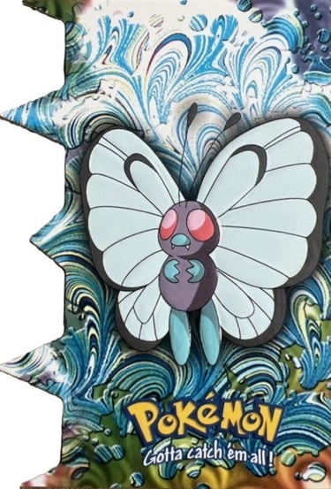 Die Cut EV3 of 12 butterfree Topps Pokémon series 2 US front
