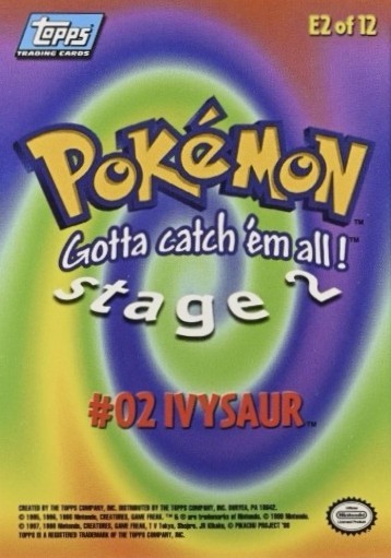 E2 Of E12 Ivysaur Topps Pokémon The First Movie back