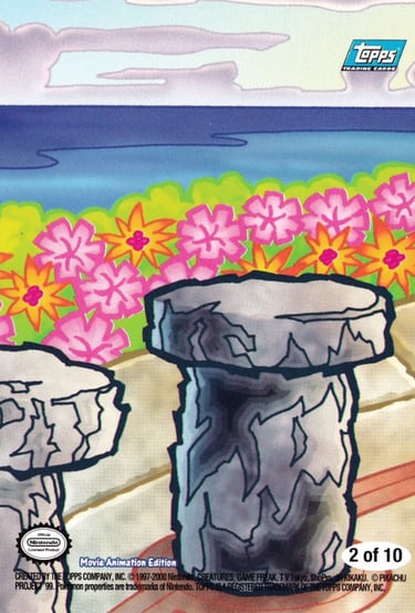 Stickers 2 of 10 Topps Pokémon The Movie 2000 back