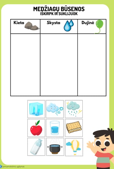 Nemokamos užduotys PDF Medžiagų būsenos