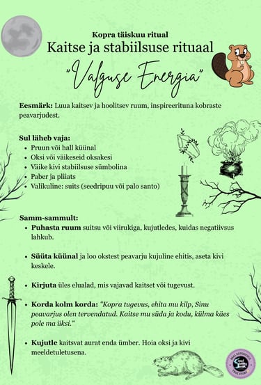 Koprakuu rituaal Kaitserituaal Soul Sisters Tarot