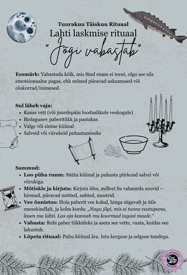 Tuurakuu Rituaal Lahti Laskmise Rituaal Soul Sisters Tarot