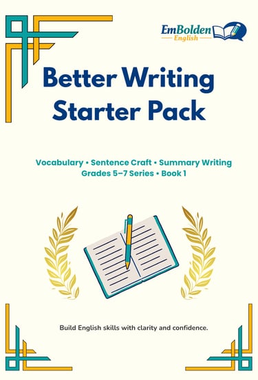 Better Writing Starter Pack cover for Grades 5–7