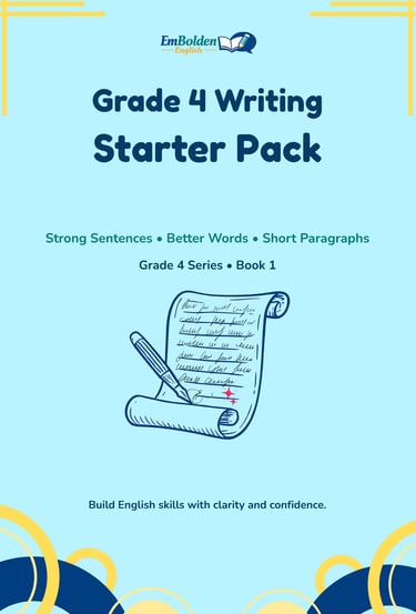 Grade 4 Writing Starter Pack cover for Grades 4