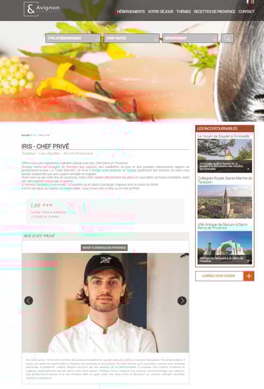 Article Iris Chef Privé Avignon & Provence