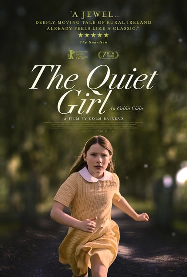 Poster for Colm Bairéad's 'The Quiet Girl' screening hosted by Auckland International Film Club.
