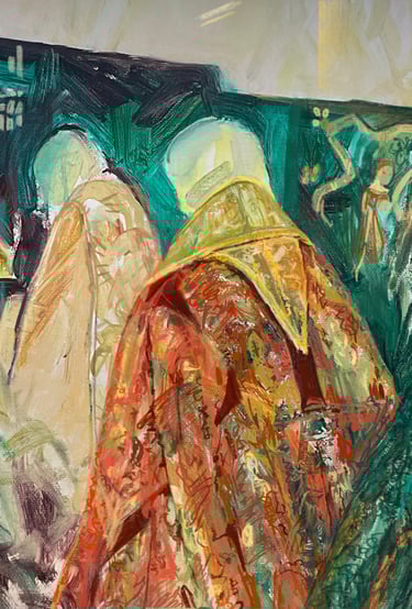 Digital collage - chasuble