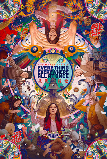Poster for 'Everything Everywhere All At Once' screening hosted by Auckland International Film Club