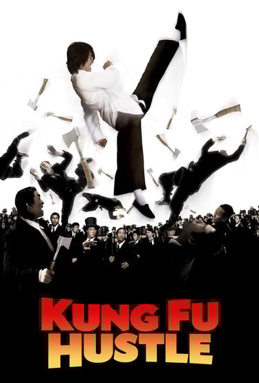 Poster for Stephen Chow's 'Kung Fu Hustle' screening hosted by Auckland International Film Club