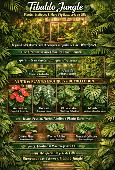 Fleuriste spécialisé en plantes exotiques et plantes rares à Lille et Wattignies