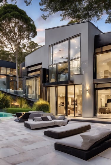 a large house with a pool and a pool