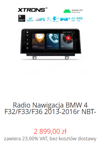 Radio Nawigacja BMW seria F 2013-2016r NBT-iDrive
