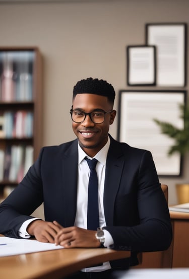 man writing on paper