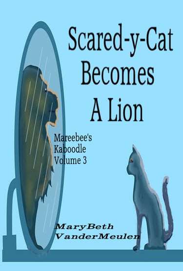 A lion and cat