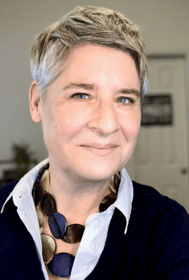 A casual headshot of Sharon Stapel, Co-founder + Principal at Lucel