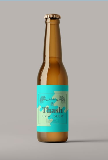 a bottle of beer that is sitting on a table