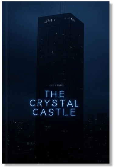 A representation of the cover of The crystal castle, novel by Jose Llorens, cover not final.