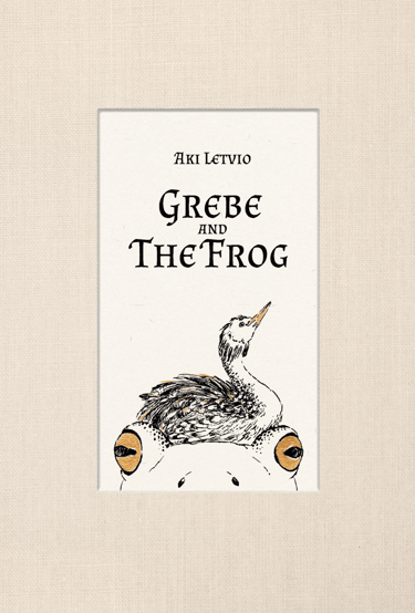 a book cover with a grebe bird and frog classic fairytale style