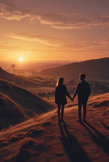 Hands playing an acoustic guitar in natural sunlight.