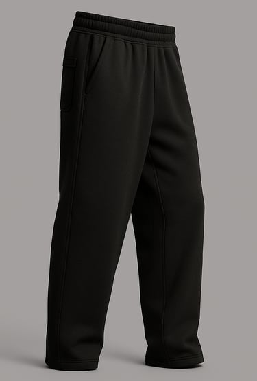 a man in a black and white shirt and pants