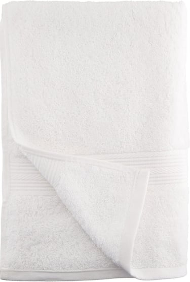a white towel with a white towel on top of it