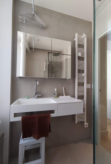 projet bouloi de carmela iannibelli architecte, salle de bain