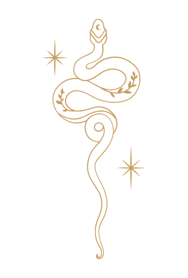 golden snake and stars
